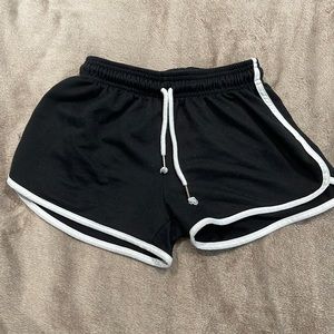 Black and white shorts